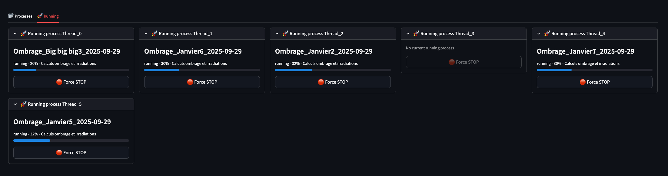 HixLoop UI screenshot - Multiprocessing